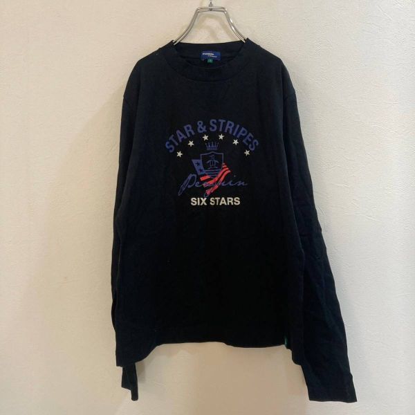 Penguin/ペンギン 長袖ロンT ブラック 黒 メンズ 3拍卖