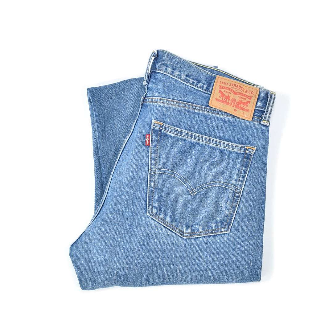 【送料無料】リーバイス 505 ストレート ジーンズ デニムパンツ ジッパー W37相当 Levis ジーパン アメカジ 古着 @EA0195拍卖
