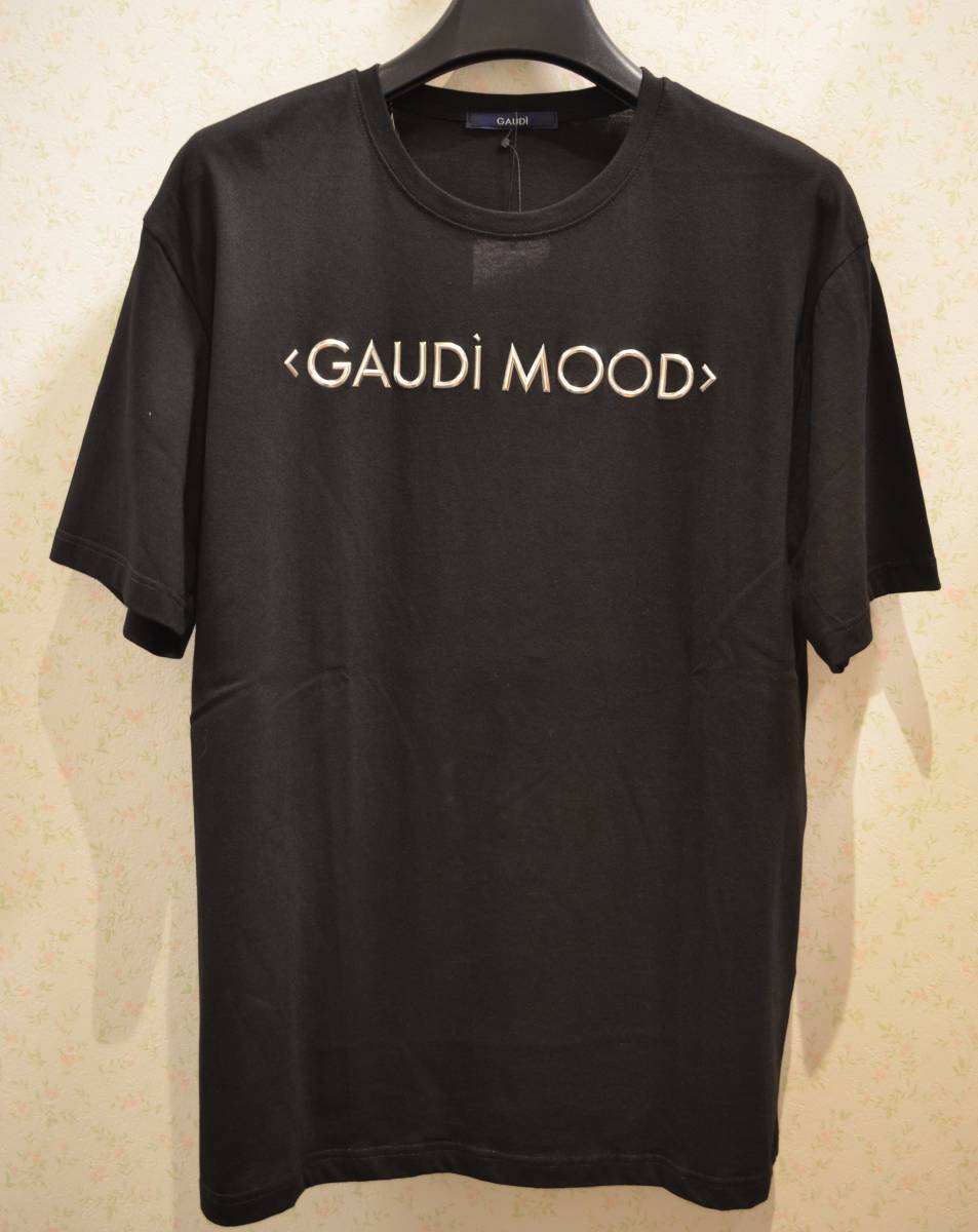 新品未使用 タグ付き  男性 メンズ  丸首半袖Tシャツ GAUDI ガウディ クルーネック半袖Tシャツ 50(LL)サイズ 送料無料 拍卖