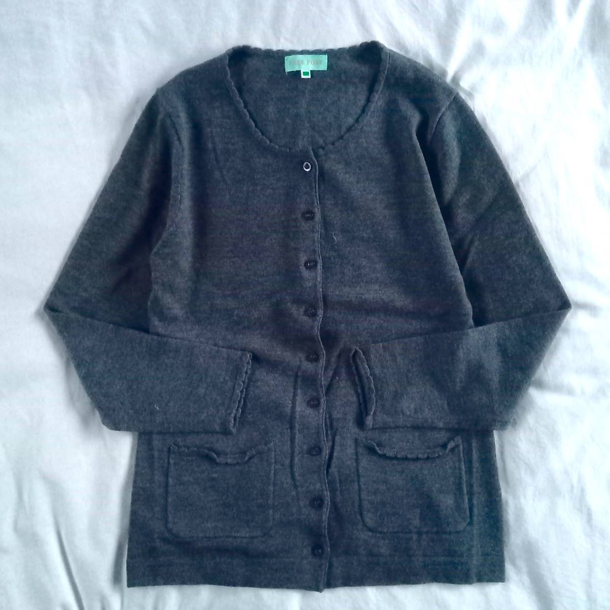 カーディガン ウール100% ハイゲージ拍卖