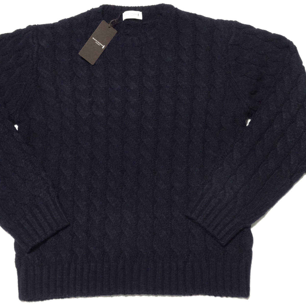 ◆MACKINTOSH LONDON/マッキントッシュ◆ローゲージ ウールアクリル ケーブルニット【L】(LL~相当) 5.9万拍卖