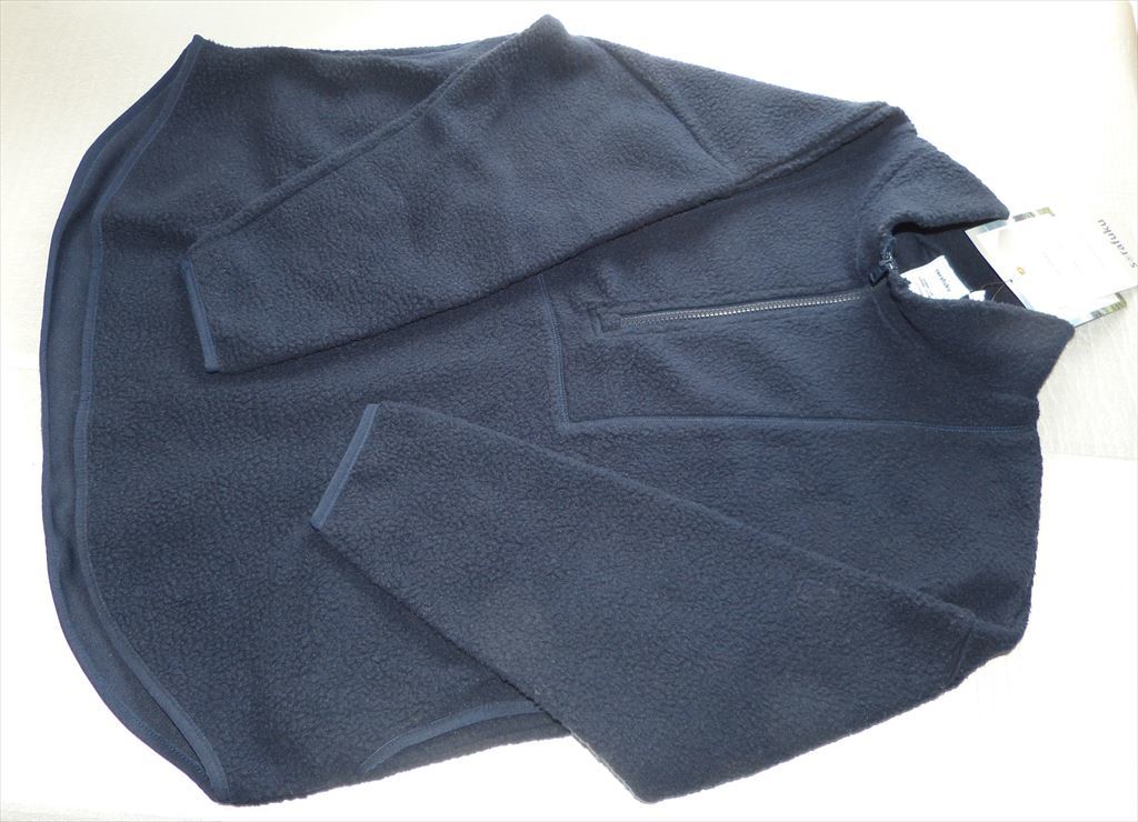 ★ モコモコ 大人可愛い 新品タグ付き 長袖カットソー ネイビー レディース M ポケット付き ★拍卖