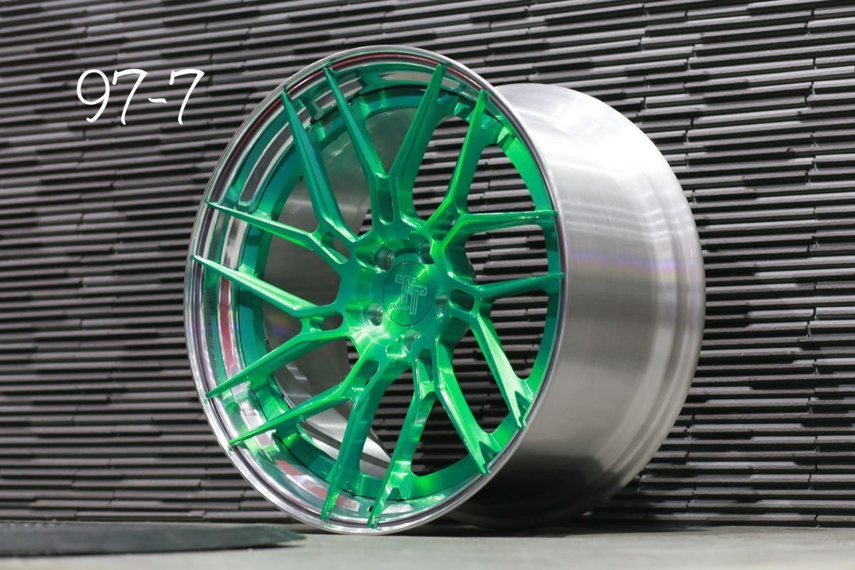 21インチ 4本セット 97-7 T&T forged 鍛造 色・PCD・オフセットなど自由にカスタム オーダー ホイール 15~26インチ選択可 多数の車種対応拍卖