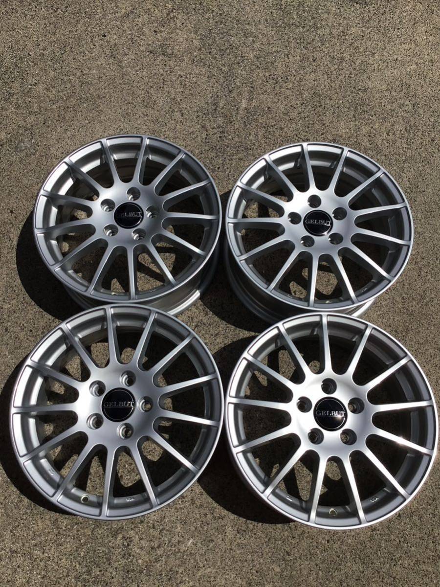 GEL BUT フォルクスワーゲン社外アルミホイール 16×6.5J+46 112-5H 純正球面ボルト対応 中古品4本拍卖