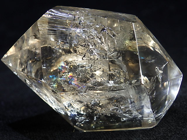 ★大きな気泡が動く!水入り水晶★45mm/36g★スティブナイトインクォーツダブルターミネーションポイント輝安鉱天然石原石磨き鉱物 kamesan拍卖