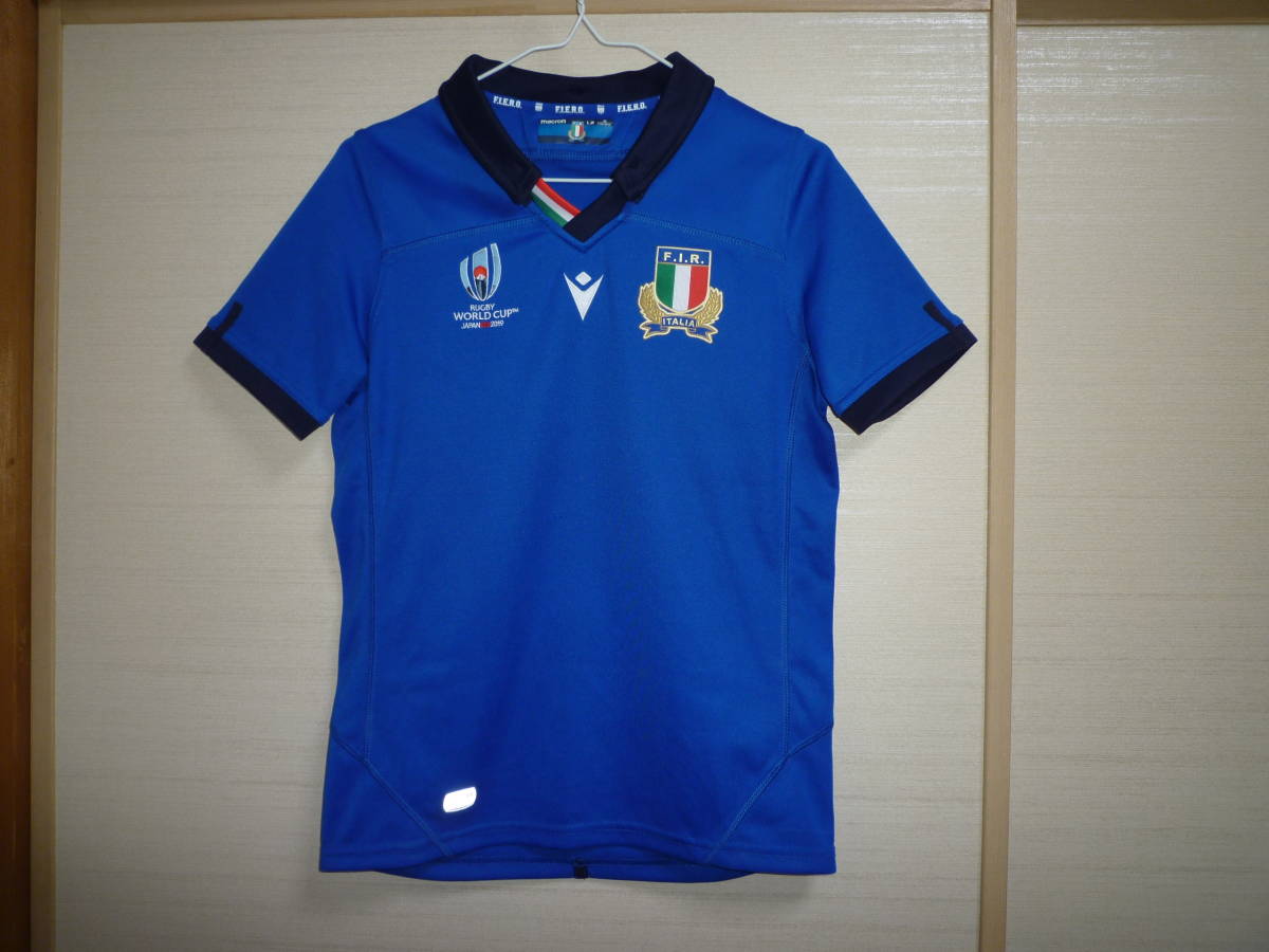 マクロン イタリア代表 ジャージー 2019年日本ワールドカップ 子供用Lサイズ 大人XSサイズ拍卖