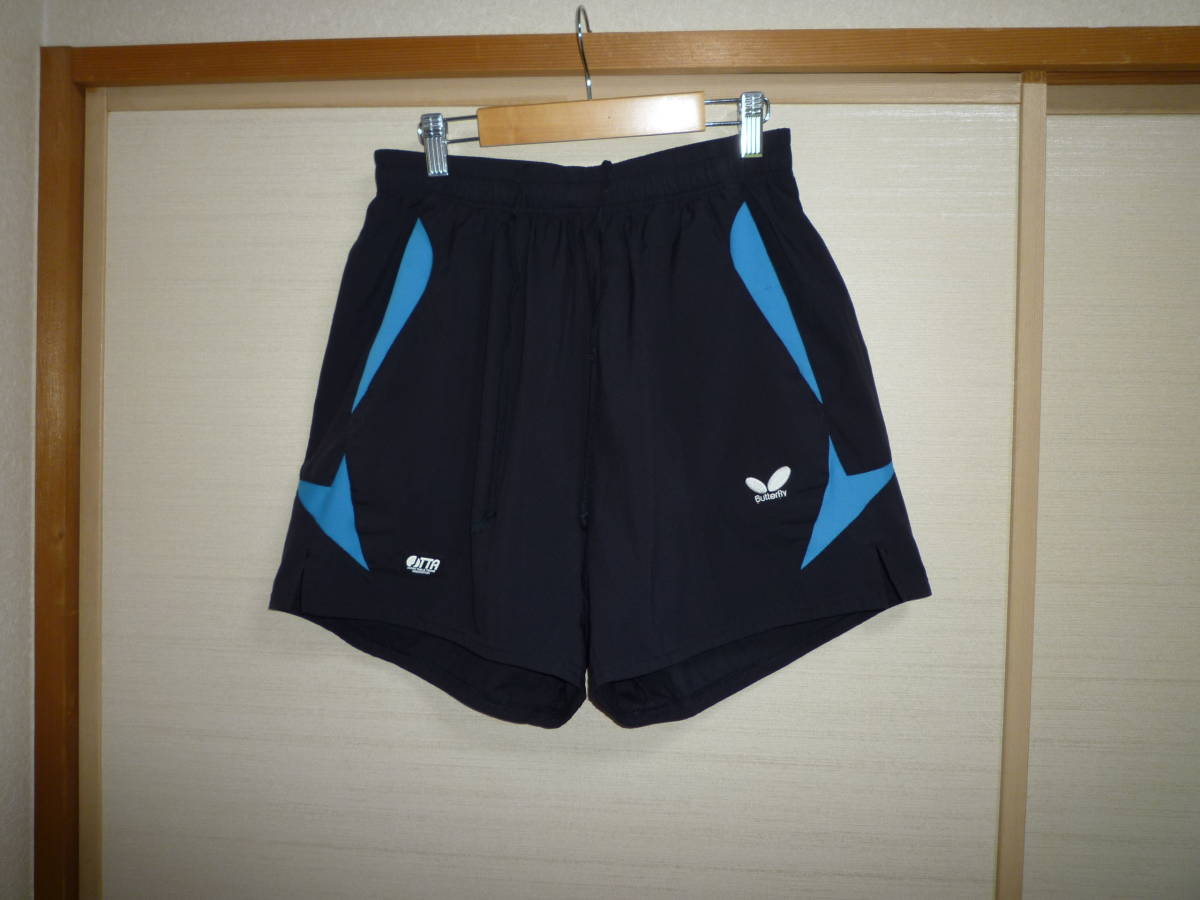 バタフライ ハーフパンツ 黒水色 Lサイズ拍卖