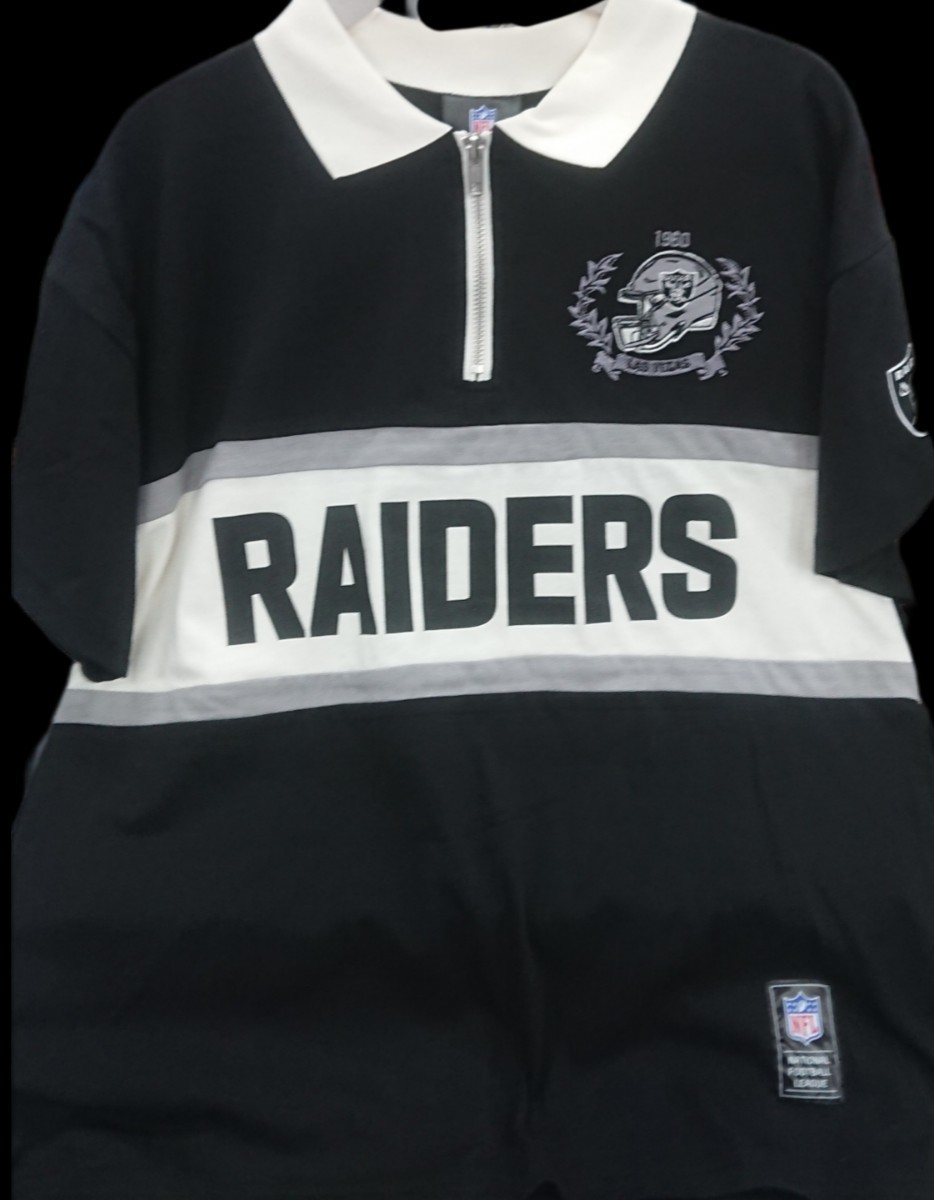 即決 NFL ラスベガス・レイダース ボーイズ ジップポロシャツ【150】新品タグ付き レイダース Tシャツ拍卖