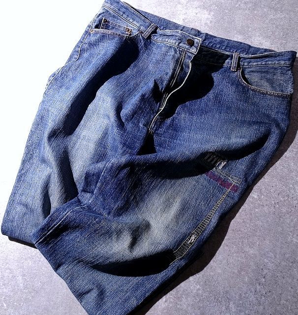 Lupo Di Mare SINA COVA シナコバ ロゴ 水兵 刺 デニムパンツ ジーンズ メンズ ビッグ 大きいサイズ 色落ち (110) インディゴ ●o-458拍卖