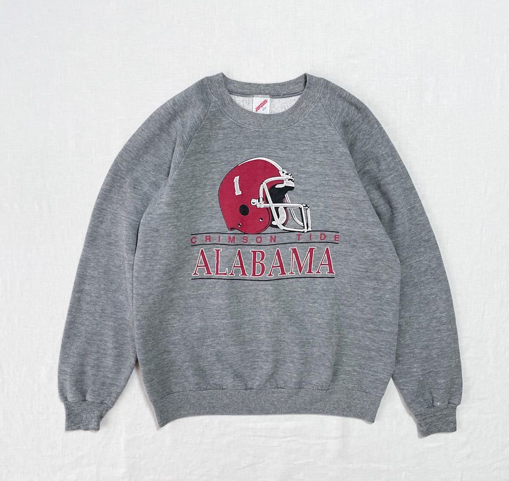 80s ALANAMA アラバマ大学 カレッジ スウェット L 42-44 トレーナー グレー 90s アメカジ ビンテージ拍卖