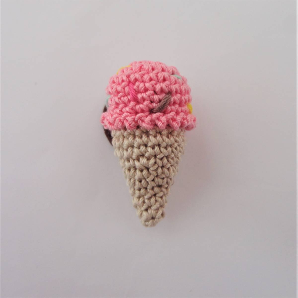 アイスクリームのヘアゴム*PK(チョコスプレー)*レース編み*ハンドメイド*b96∴再販×3∴ 拍卖