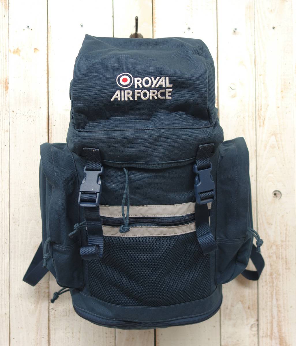 古着卸 ヨーロッパ仕入買付*イギリス軍 RAF ROYAL AIR FORCE ロイヤルエアホース *ラックサック バックパック BLUE 30L拍卖
