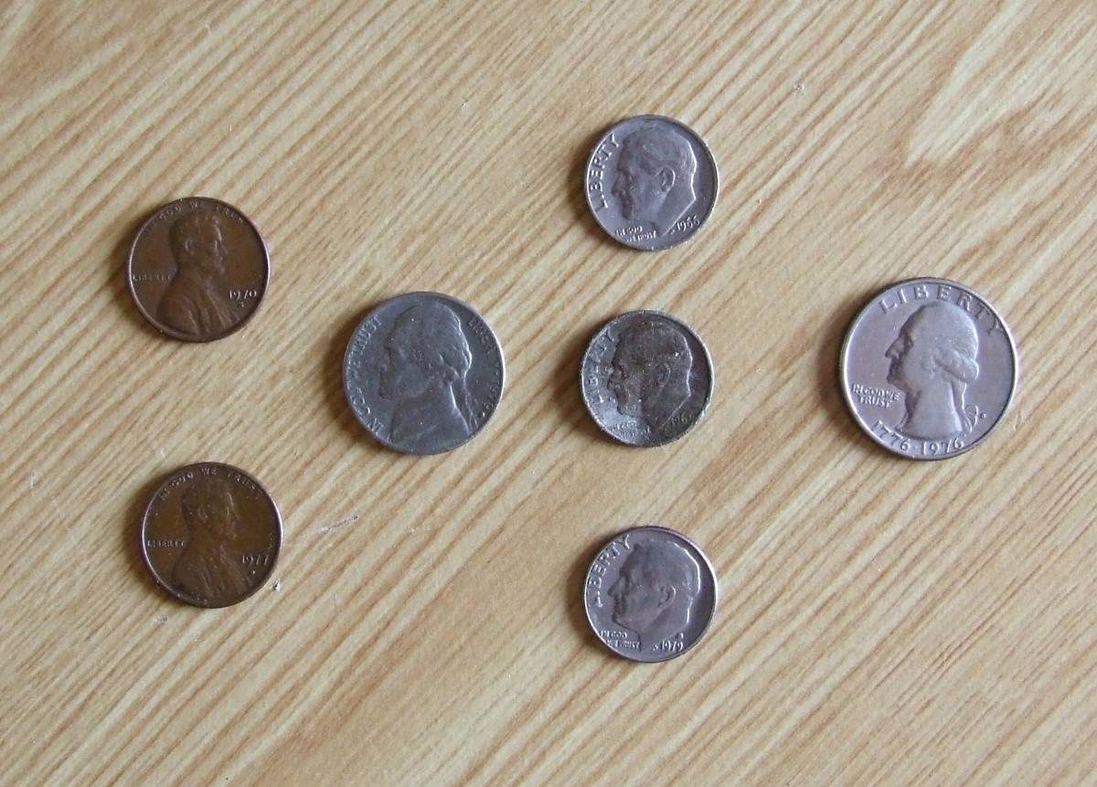 ■米国硬貨 1960年代・1970年代 4種 計7枚 検/肖像のあるコイン拍卖