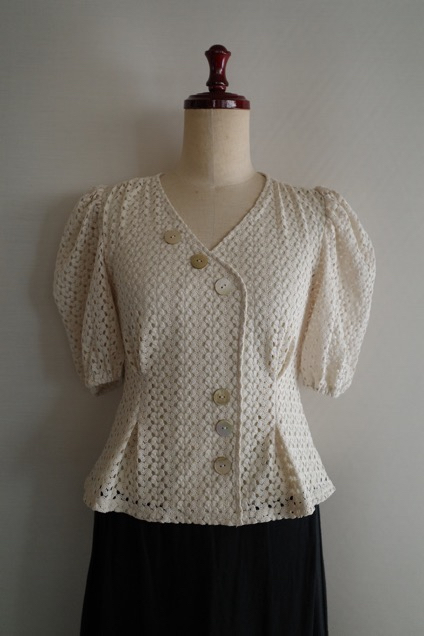 SLY スライ CUT LACE カットレースブラウス アイボリー サイズFREE拍卖