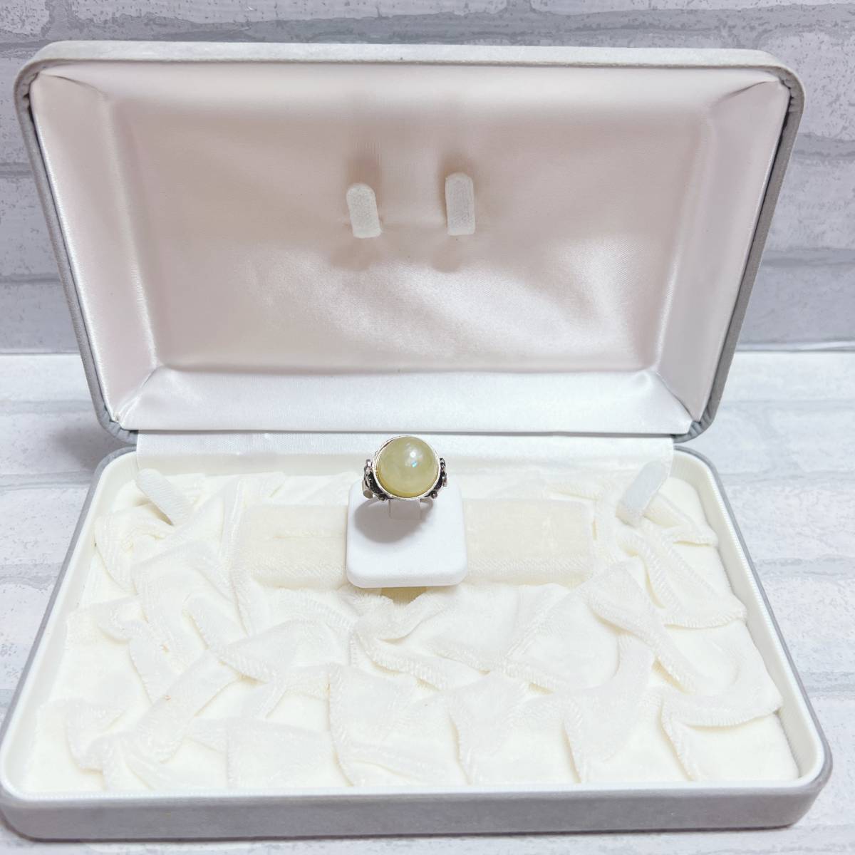 16号 リング シルバー silver グリーン 緑 ラウンド アンティーク ヴィンテージ EL-1302拍卖