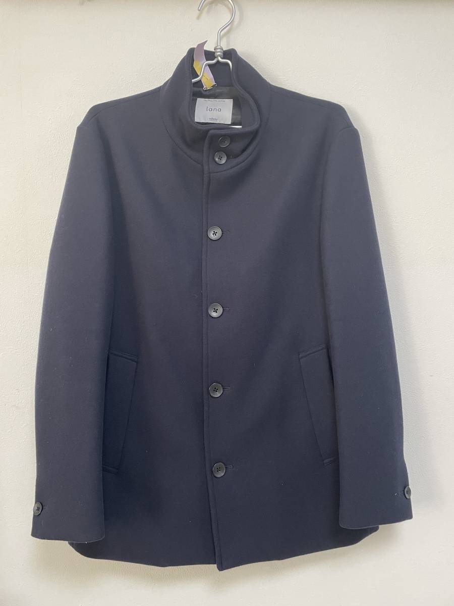 Journal Standard relume lana イタリアンカラー コート ネイビー L拍卖
