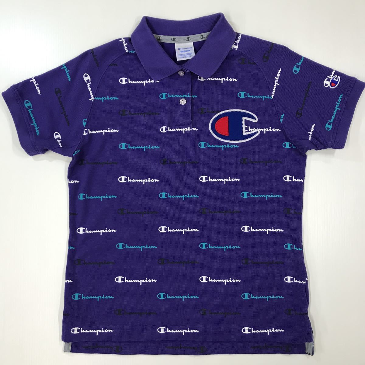● champion チャンピオン 半袖ポロシャツ レディース Mサイズ スポーツ ゴルフ GOLF 27-90a拍卖