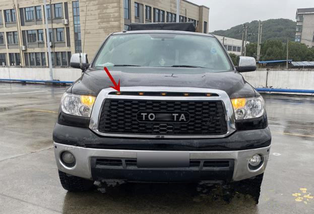 トヨタ タンドラ 2007 - 2014年 フロント ボンネット エンジンフード 5灯 LED ライト ランプ ドレスアップグリルガーニッシュ 外装カスタム拍卖