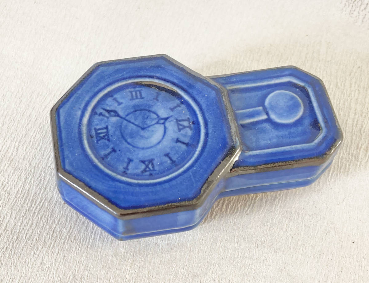 置物 小物入れ 時計 楊枝入れ 有田焼 拍卖