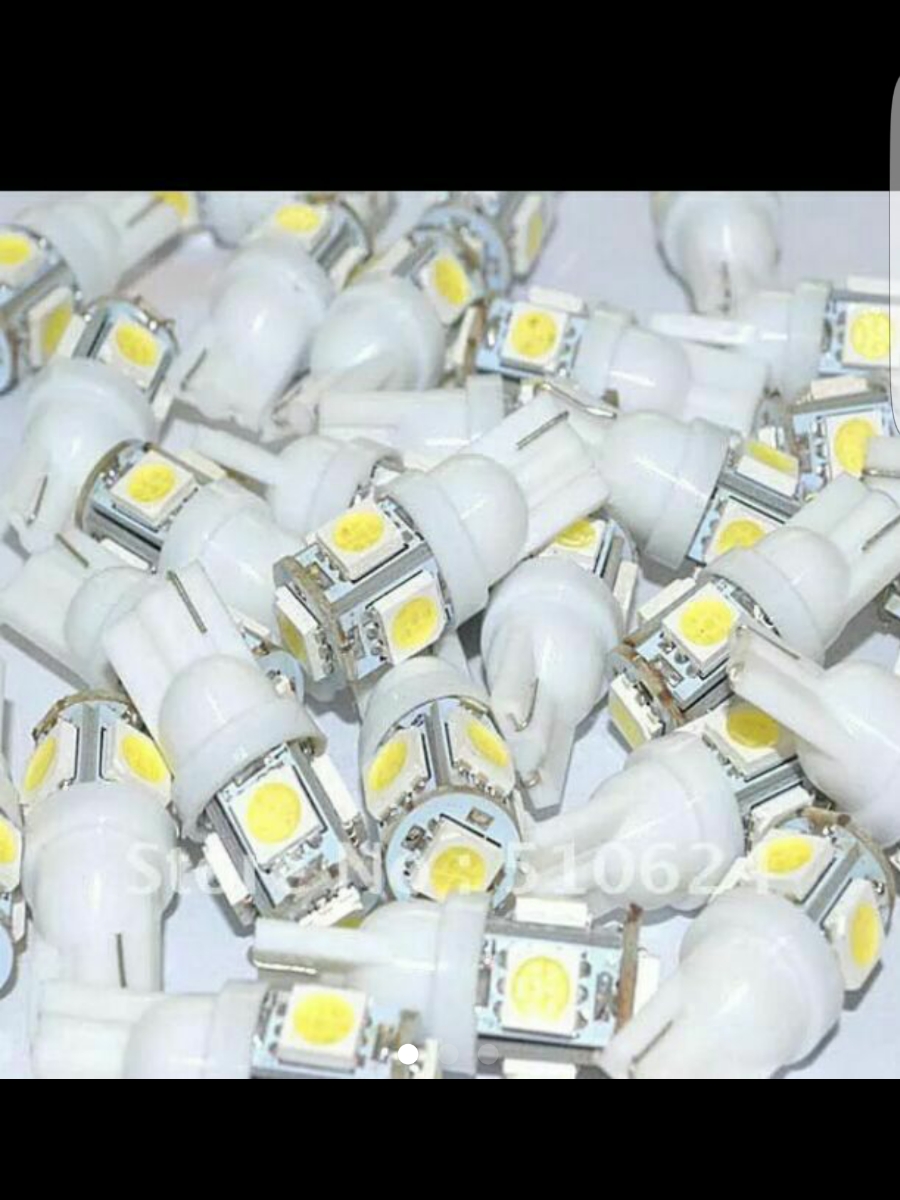 T10 SMD5連 LEDホワイト 10個セット送料無料 ポジション バックランプ コーナー ナンバー灯などに拍卖