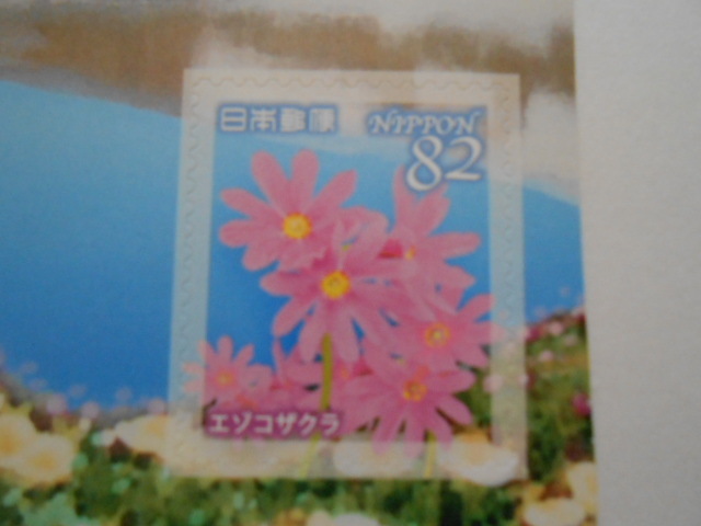 エゾコザクラ 未使用82円シール切手拍卖