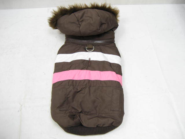 HIP DOGGIE ヒップドギー リバーシブル ダウンベスト フリース 犬 5.9~7.3kgくらい 洋服 茶 ブラウン ピンク拍卖