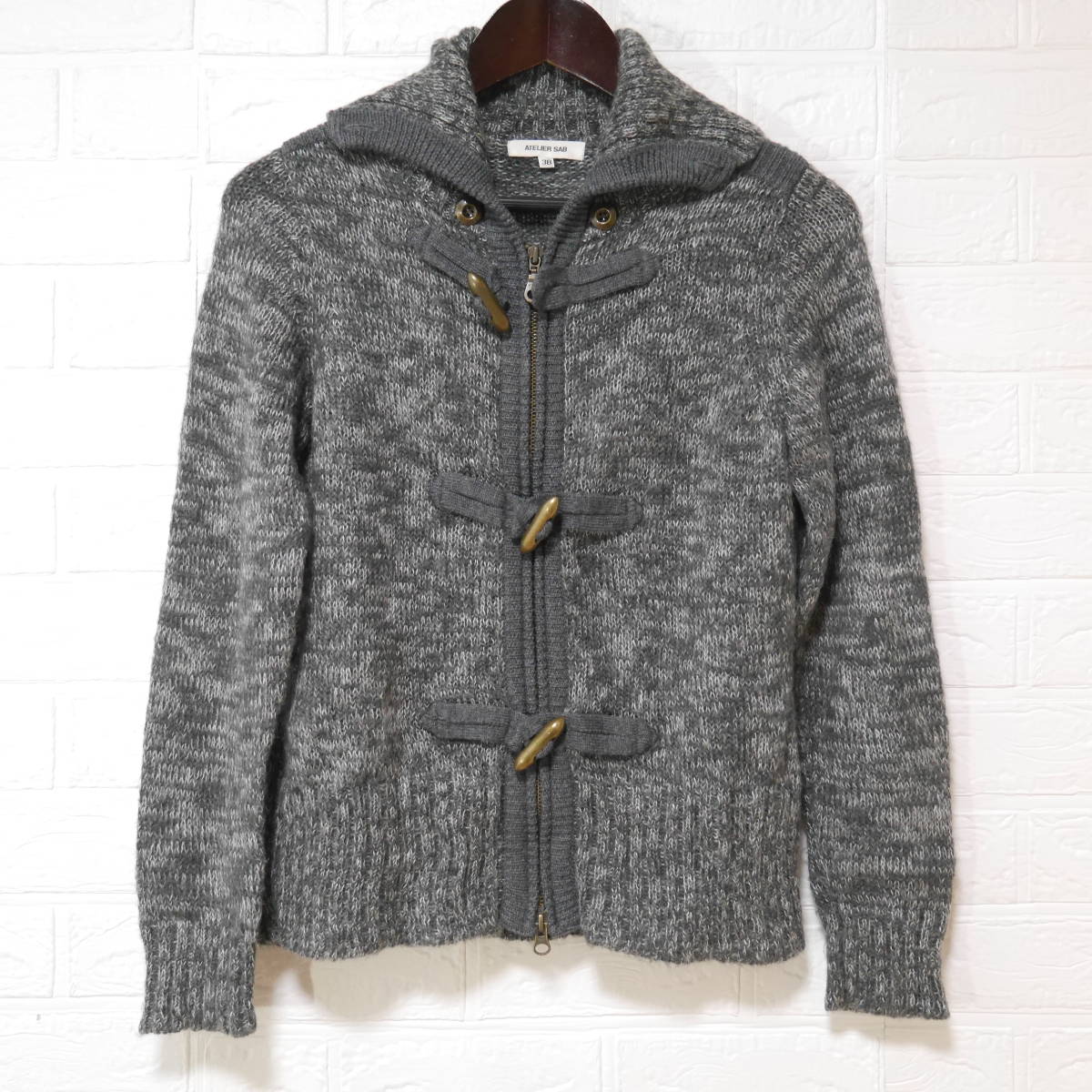 A665 ◇ ATELIER SAB | アトリエサブ アクリルニット グレー 中古 サイズ38拍卖
