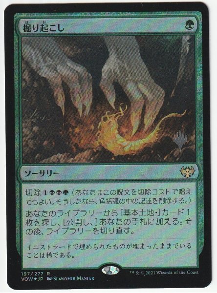 プロモスタンプ Foil 掘り起こし/Dig Up 日本語1枚拍卖