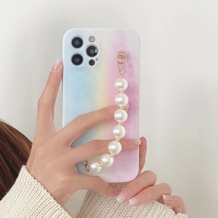 Marcydorn パステルレインボーパールバンド付iPhone12Proケース拍卖