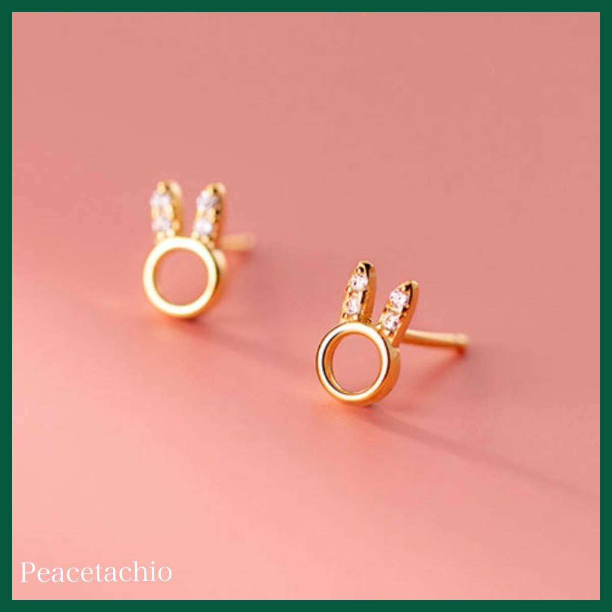 ピアス Silver925 シルバー ゴールド 18Kコーティング うさぎ 兎 シンプル アレルギー対応 プレゼント ギフト ケース付き拍卖