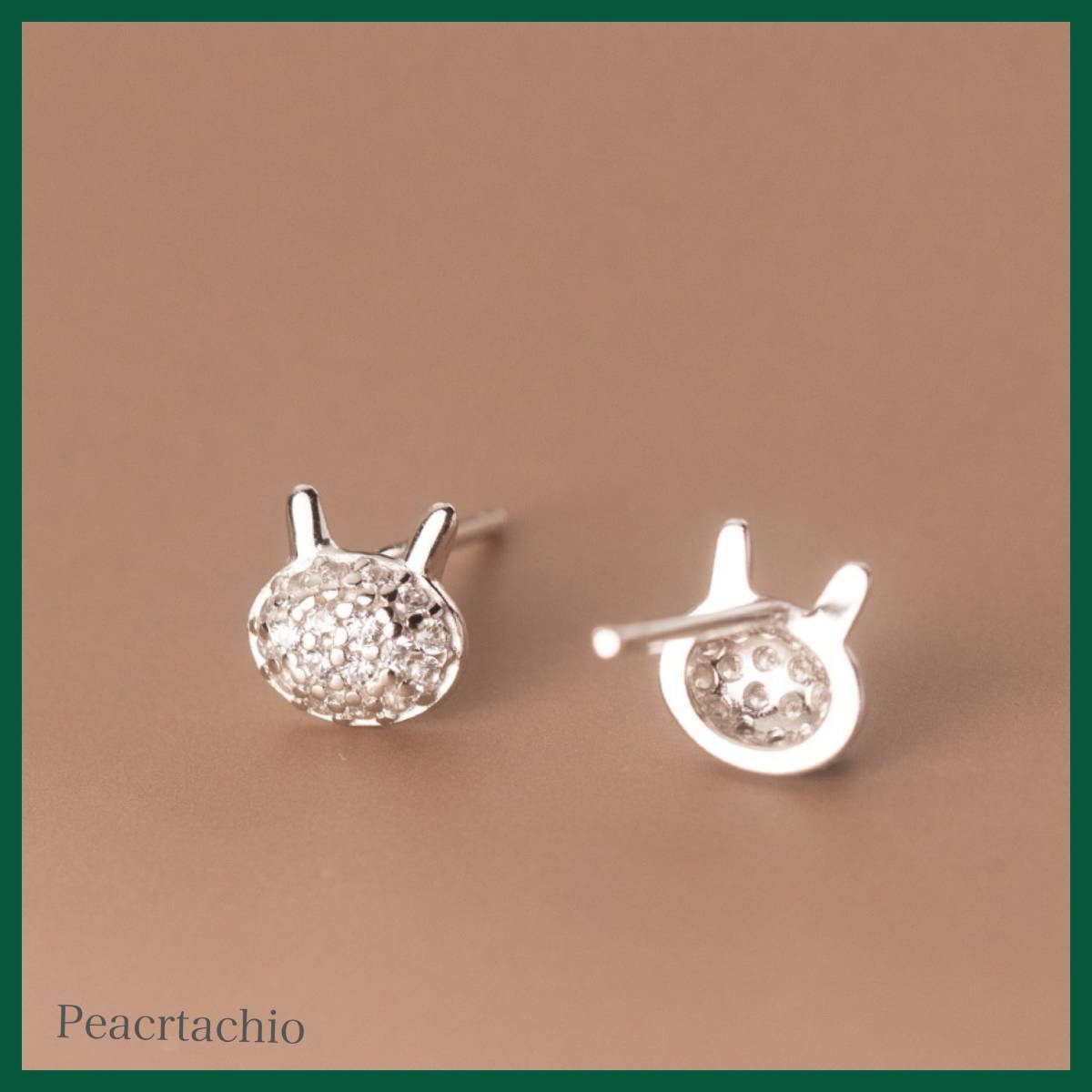 ピアス Silver925 シルバー うさぎ CZダイヤ アレルギー対応 プレゼント ギフト ケース付き拍卖