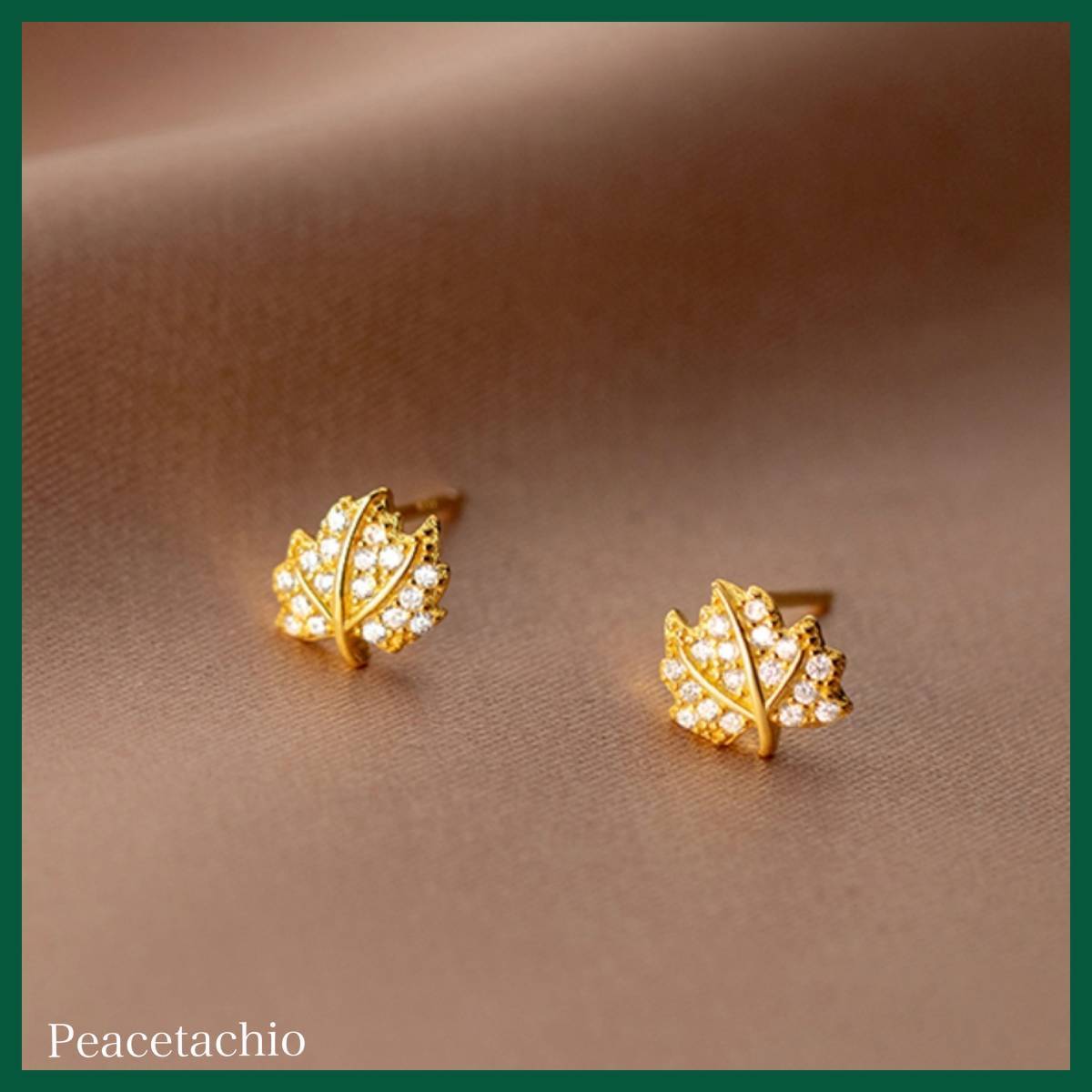 ピアス Silver925 シルバー ゴールド 18Kコーティング カエデ 楓 アレルギー対応 プレゼント ギフト ケース付き拍卖