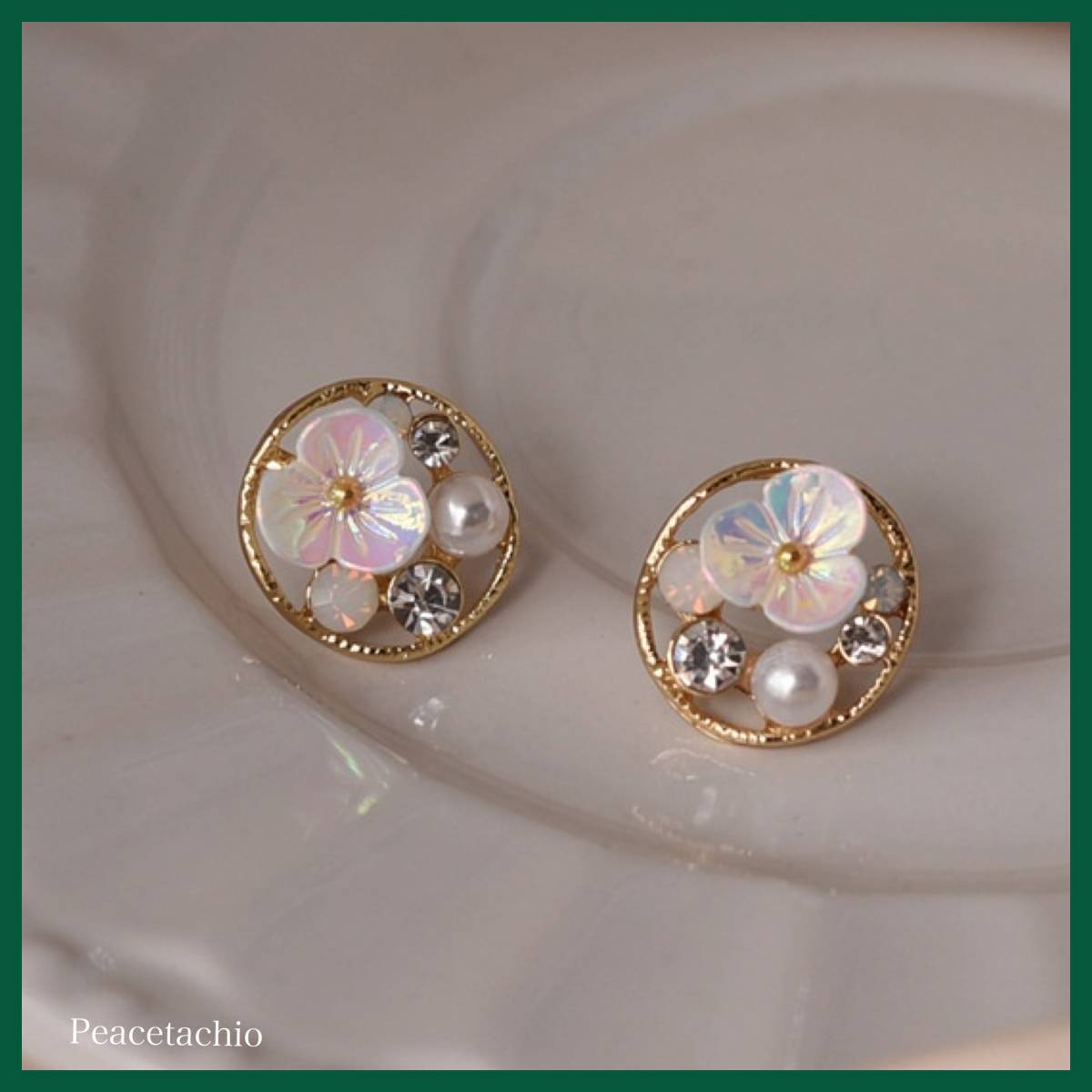 ピアス Silver925 シルバー ゴールド 14Kコーティング フラワー 花束 アレルギー対応 プレゼント ギフト ケース付き拍卖