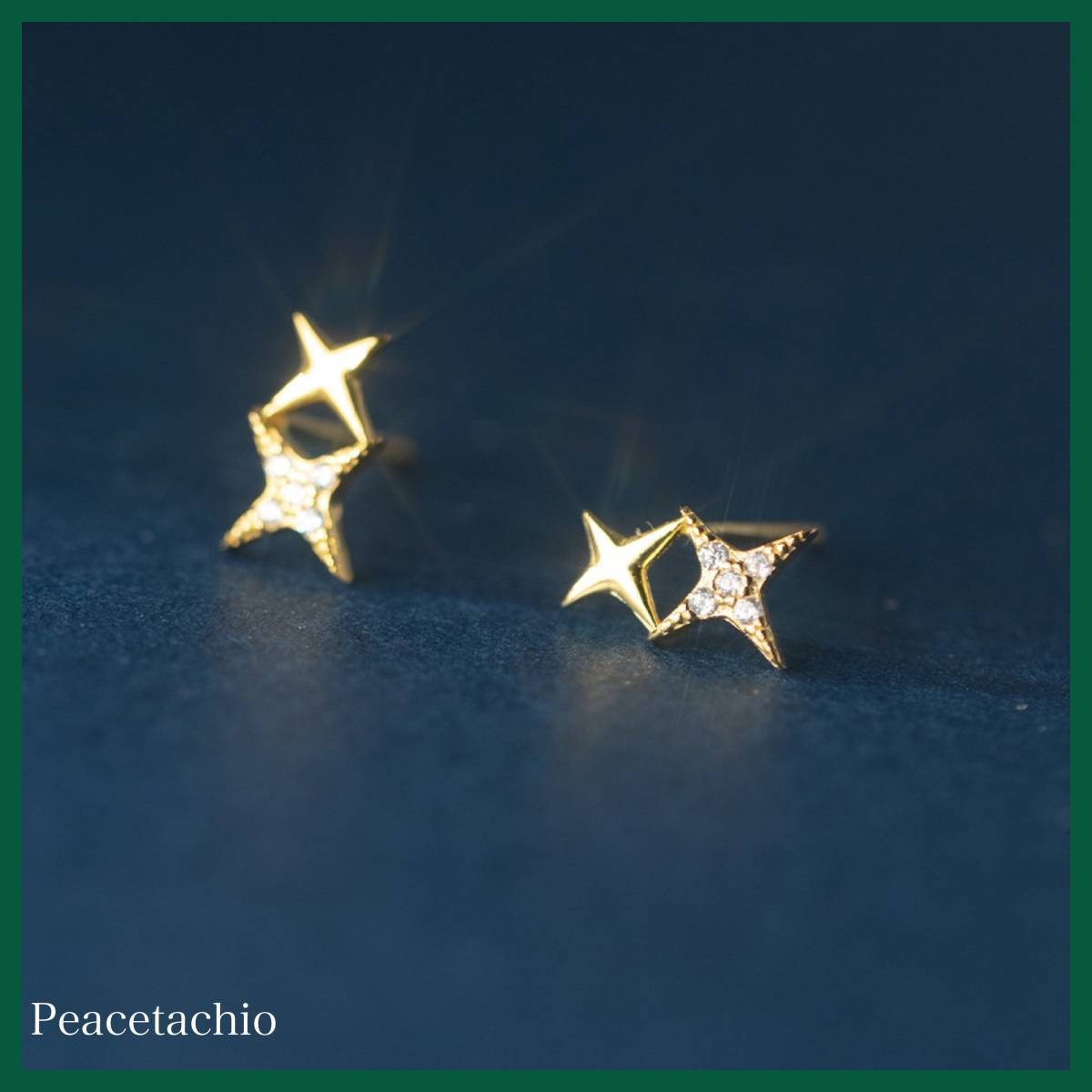 ピアス Silver925 シルバー ゴールド 18Kコーティング アレルギー対応 星 スター プレゼント ギフト ケース付き拍卖