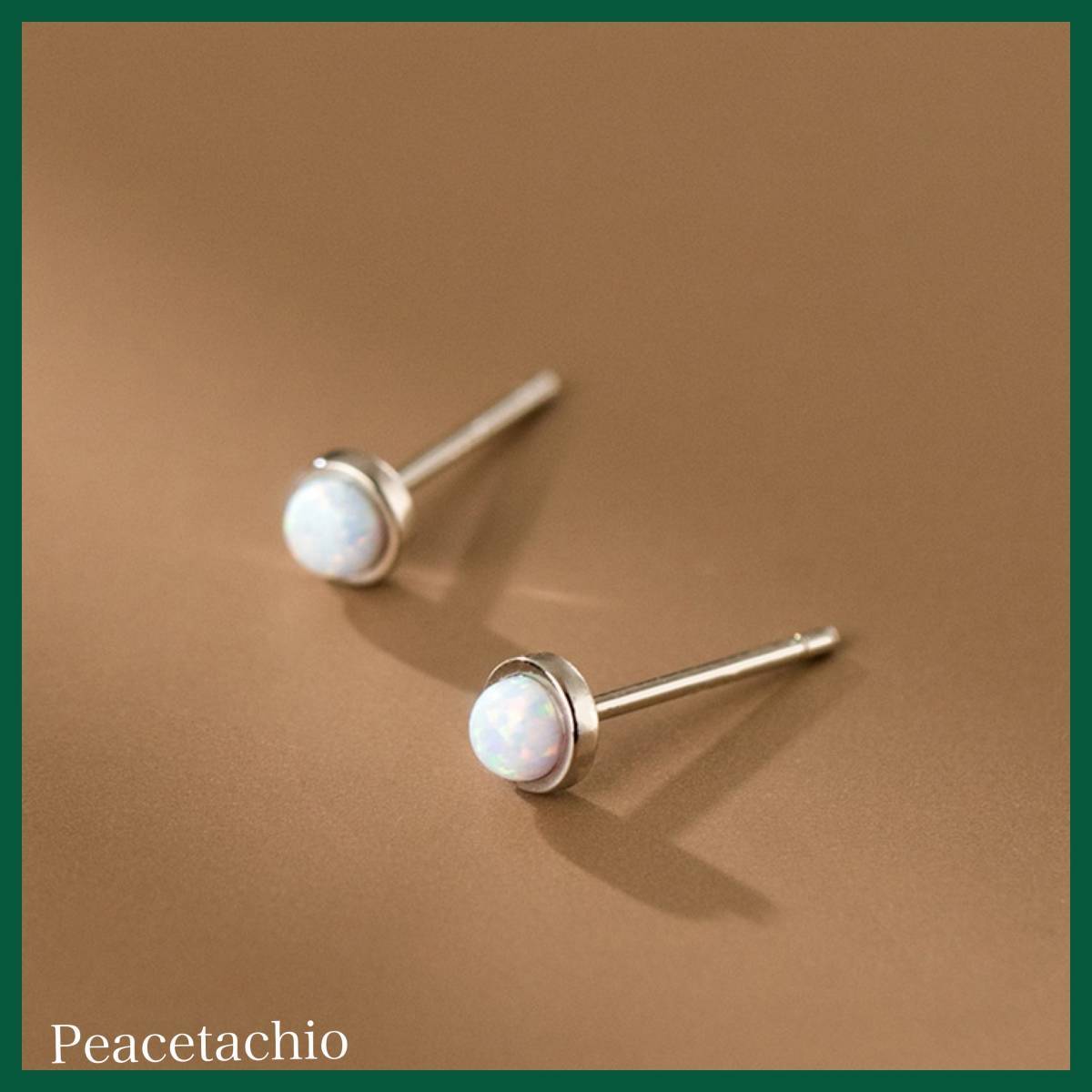 ピアス Silver925 シルバー オパール調 小ぶり ミニサイズアレルギー対応 プレゼント ギフト ケース付き拍卖