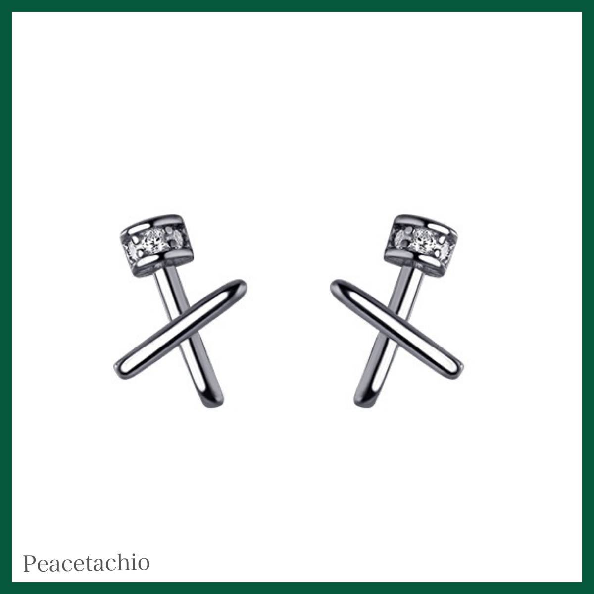 ピアス Silver925 シルバー クロス アレルギー対応 プレゼント ギフト ケース付き拍卖