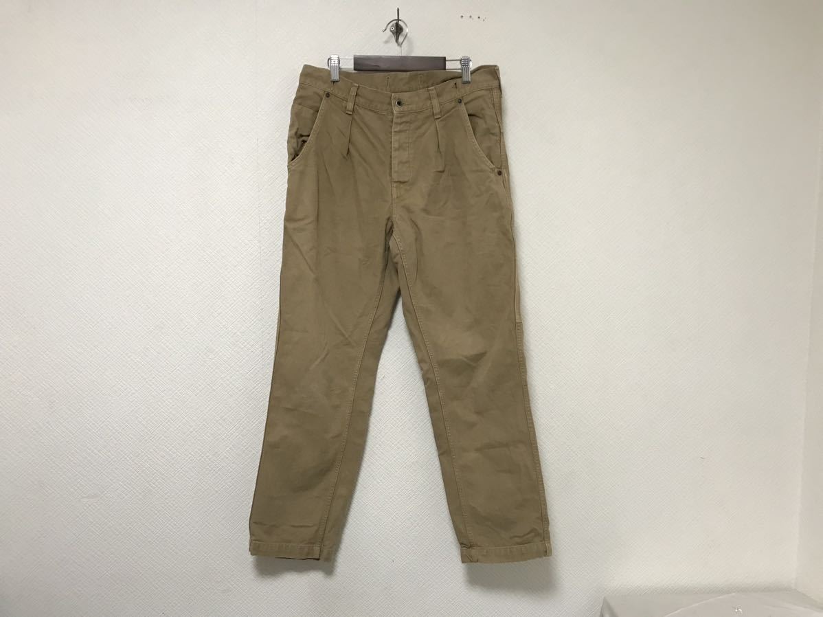 本物ジョンブルJohnbullコットンワークパンツミリタリーアメカジサーフビジネススーツメンズベージュM日本製拍卖