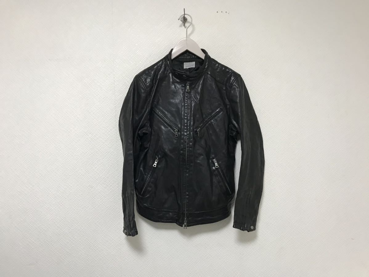 本物チャオパニックCIAOPANIC本革レザーライダースヤギ山羊皮ジャケットスーツメンズビジネスアメカジサーフミリタリー黒ブラックMバイカー拍卖
