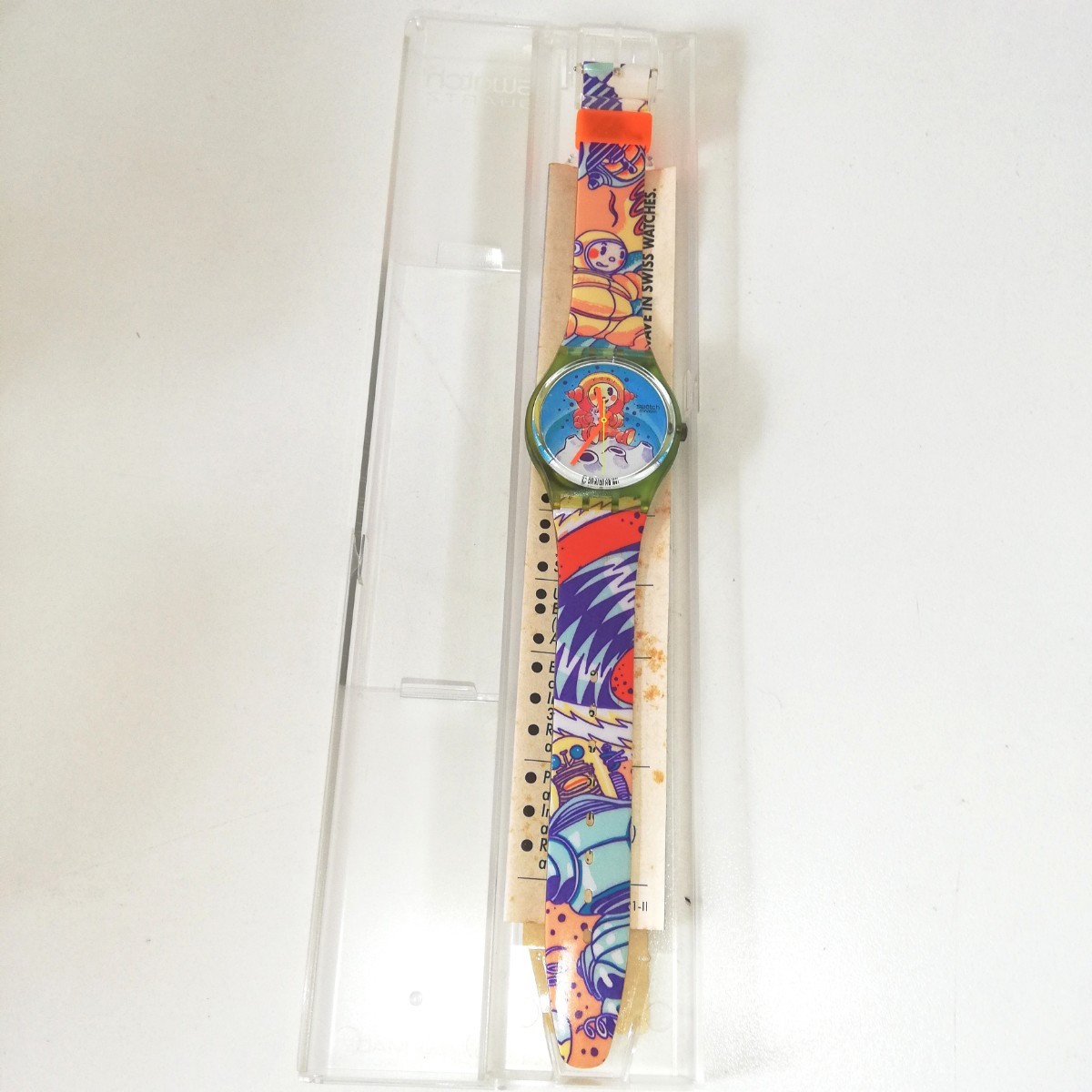 1992 SWATCH スウォッチ vintage Swatch Yuri GG118 ST コラボウォッチ 腕時計 ケース付 ジャンク拍卖