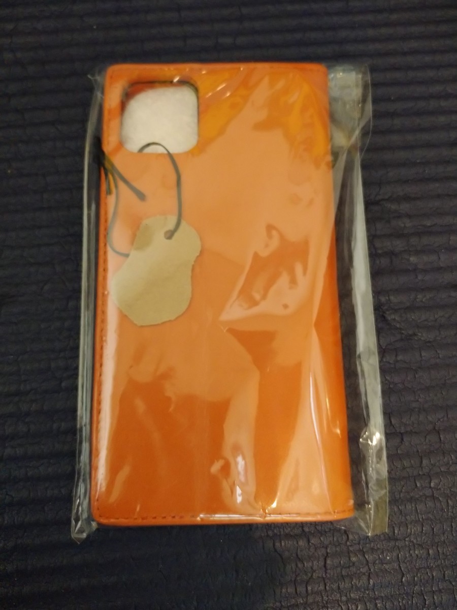【未使用品】スマホケース/レザータイプ/手帳型/Galaxy S20 用/カラー /オレンジ拍卖