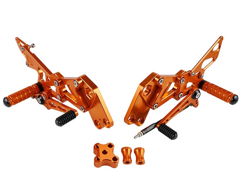 最新軽量モデル KTM RC125 RC200 RC250 RC390 バックステップ 2014~2021 オレンジ拍卖