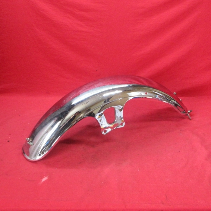 【A1145】YAMAHA ヤマハ SR400 SR500 メッキ フロントフェンダー 中古品拍卖