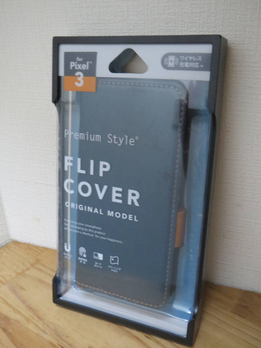 PGA Premium Style Google Pixel 3 対応 フリップカバー ケース ブルー PG-PX3FP02BL拍卖