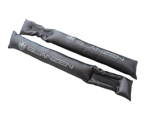 ケースペック GLANZEN 隙間クッション 2個セット ロゴ 文字 刺繍入り ガンメタ カーボン調 グレンツェン拍卖