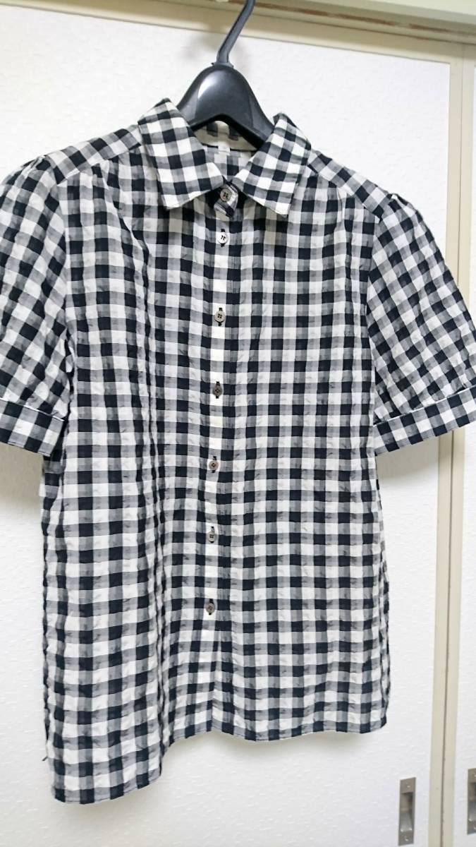 ☆全国送料無料☆激カワ☆ナチュラルビューティ2万円以上/NATURALBEAUTY38サイズ上質半袖ギンガムチェックブラウス9~11号拍卖