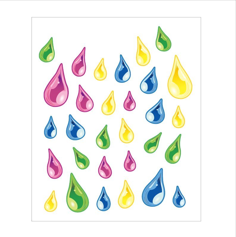 (透明) しずくステッカーセット ドロップ ミックス かわいい おしゃれ パターン ステッカー 雑貨 小物 ワンポイント デコレーション拍卖