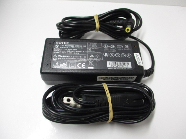 AD32808★SOTEC LI SHIN★ACアダプター★0335C1965★保証付!即決!拍卖