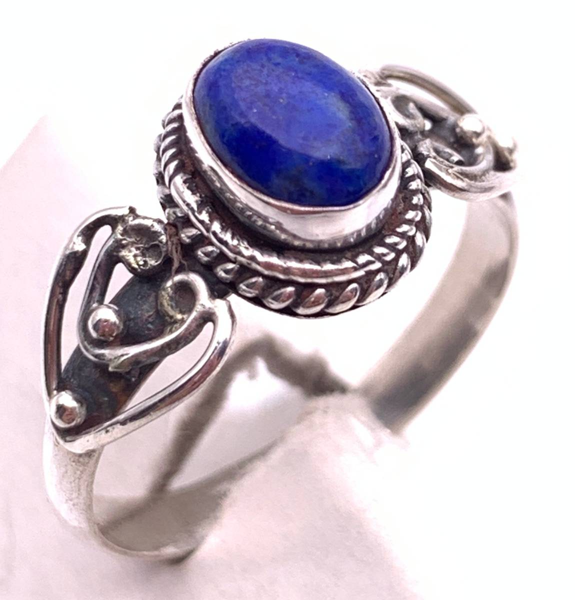 天然石ラピスラズリ silver925リング☆16.5号拍卖