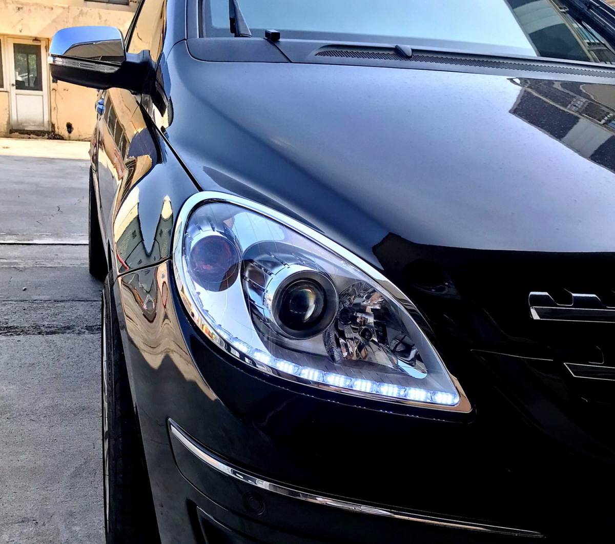 メルセデス ベンツ メッキ ヘッドライト ヘッドランプ リング W245 B170 B180 B200 Bクラス ガーニッシュ拍卖