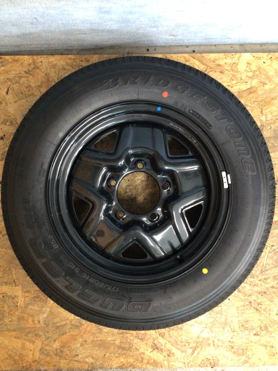 新車外し ジムニー純正スペアタイヤ ブリヂストン DUELER H/L 175/80R16 2023年製 1本拍卖